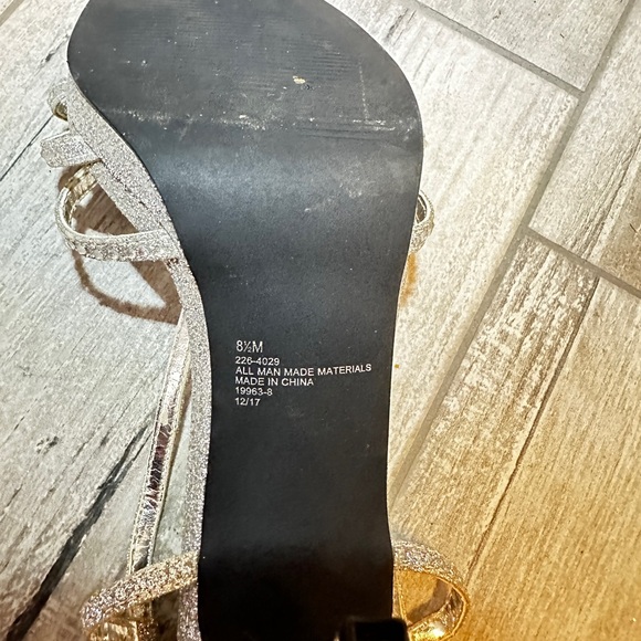 L.miller Silver glittery strapy kitten heels - Picture 5 of 6